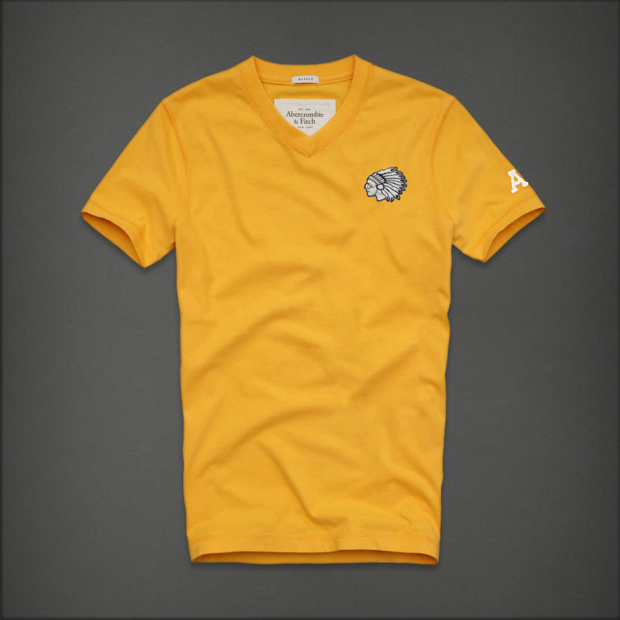 Abercrombie Fitch Hombres cuello en V Corto Remera AF5601